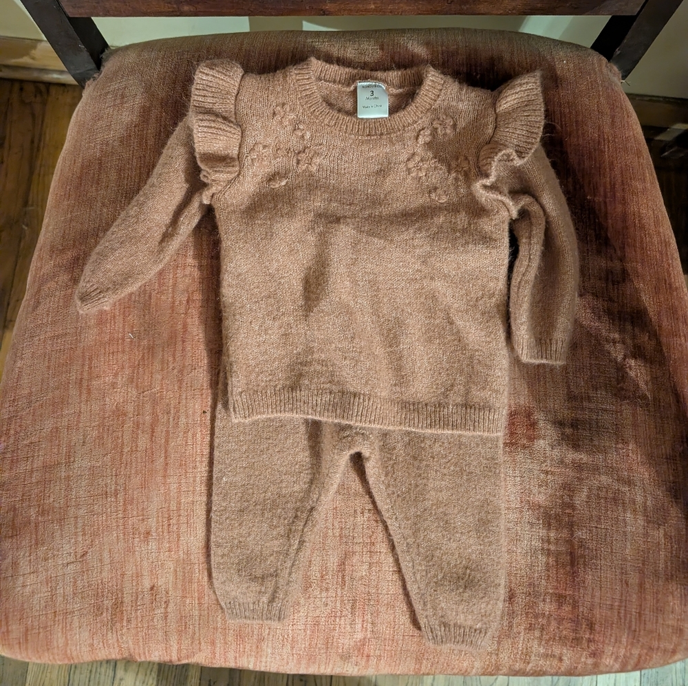 Nordstrom Knit Baby Sweater and Pants Set Nordstrom 3 Months